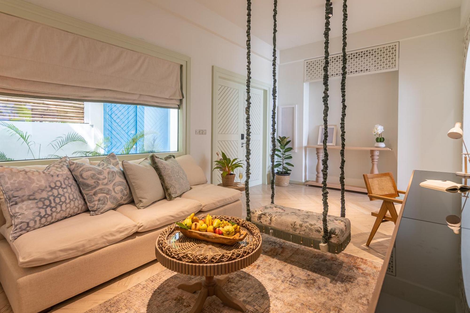马拉希尼库达班多度假村 胡鲁马累 外观 照片 A living room in a villa at the resort